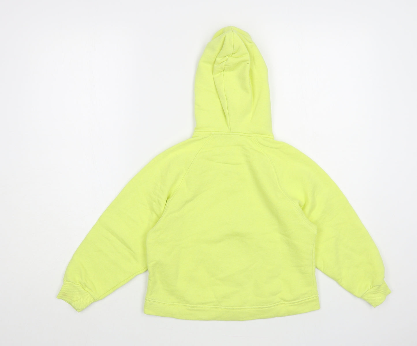 Zara Girls Yellow Cotton Full Zip Hoodie Size 8 Years Zip - Always See The Fun Side