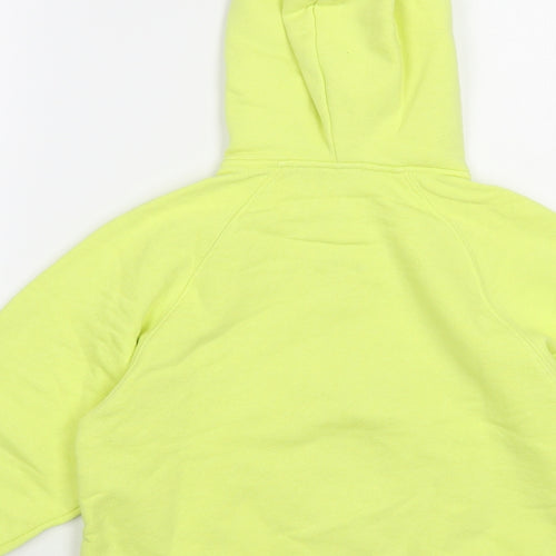 Zara Girls Yellow Cotton Full Zip Hoodie Size 8 Years Zip - Always See The Fun Side