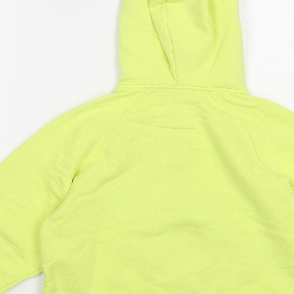 Zara Girls Yellow Cotton Full Zip Hoodie Size 8 Years Zip - Always See The Fun Side