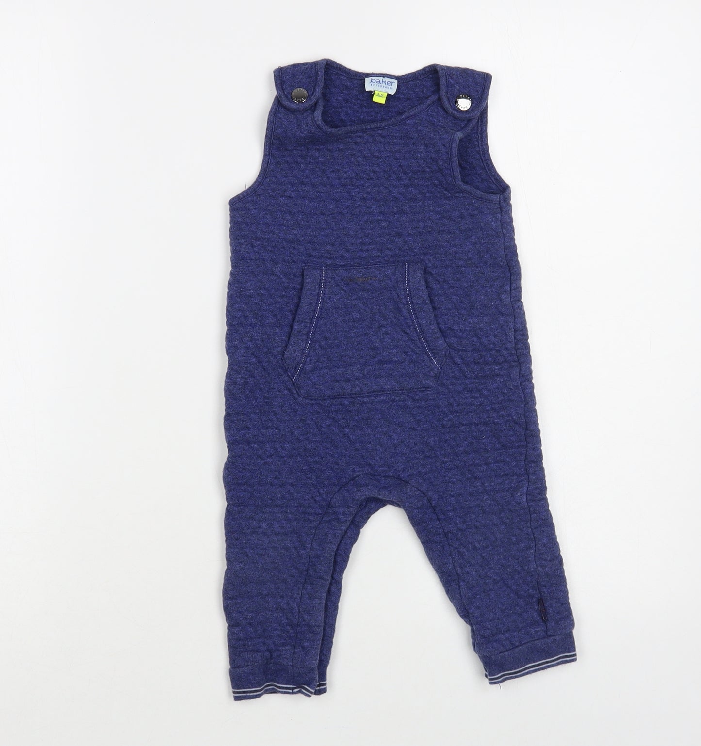 Ted Baker Baby Blue Cotton Romper One-Piece Size 9-12 Months Snap