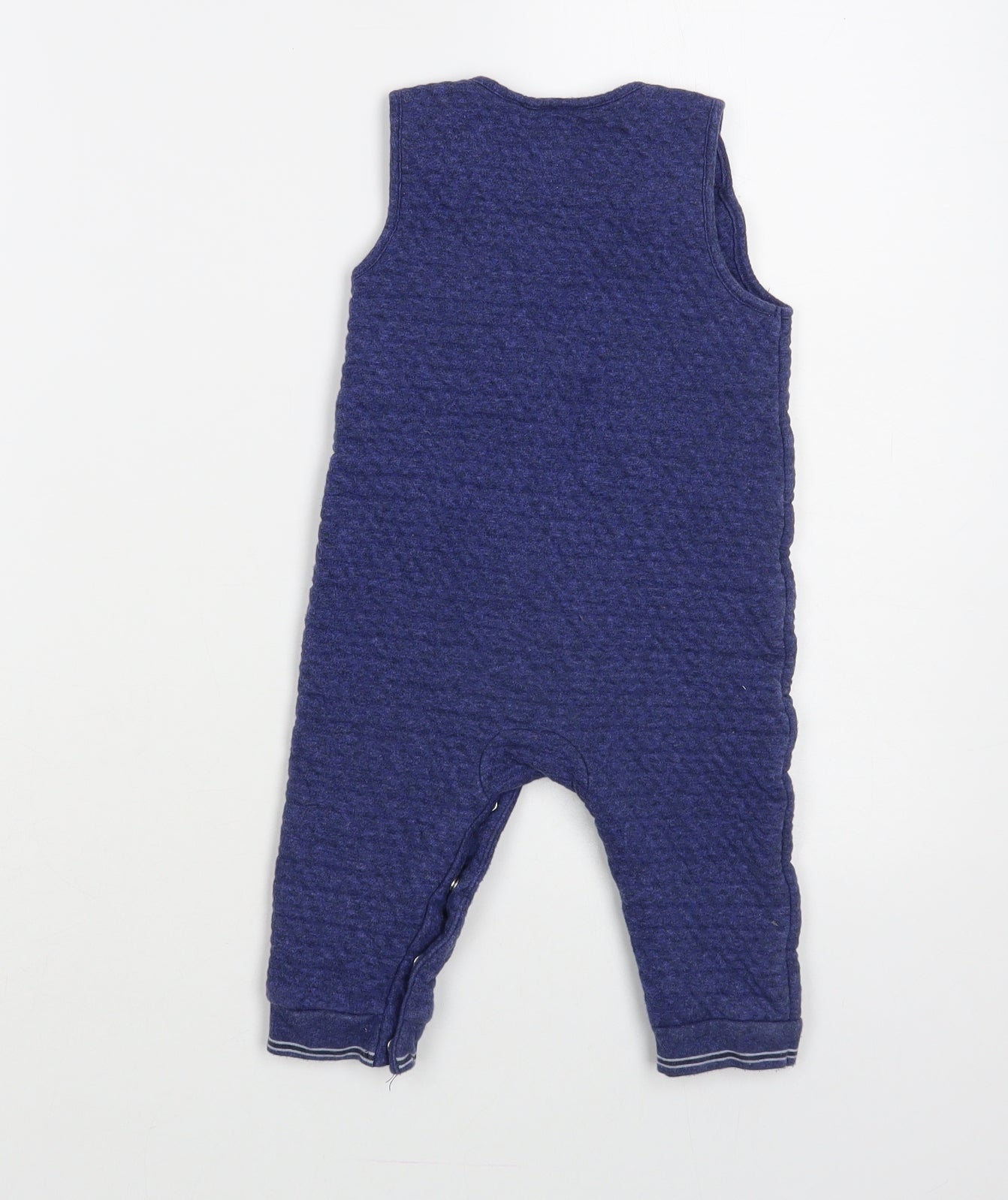 Ted Baker Baby Blue Cotton Romper One-Piece Size 9-12 Months Snap