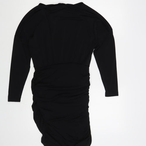New Look Womens Black Polyester Bodycon Size 10 Boat Neck Pullover