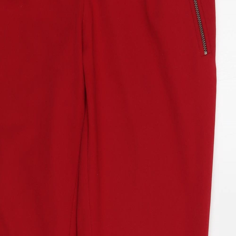 NEXT Womens Red Viscose Dress Pants Trousers Size 8 L29 in Regular Hook & Loop
