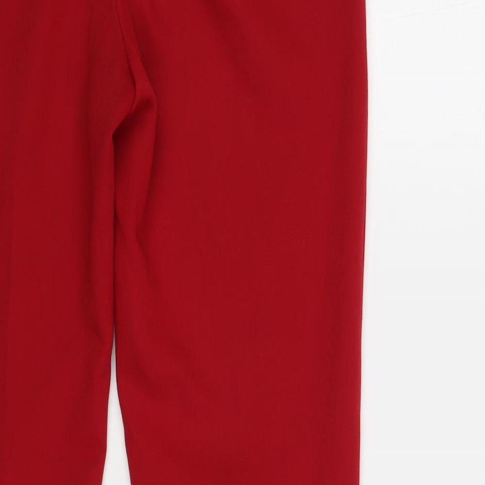 NEXT Womens Red Viscose Dress Pants Trousers Size 8 L29 in Regular Hook & Loop