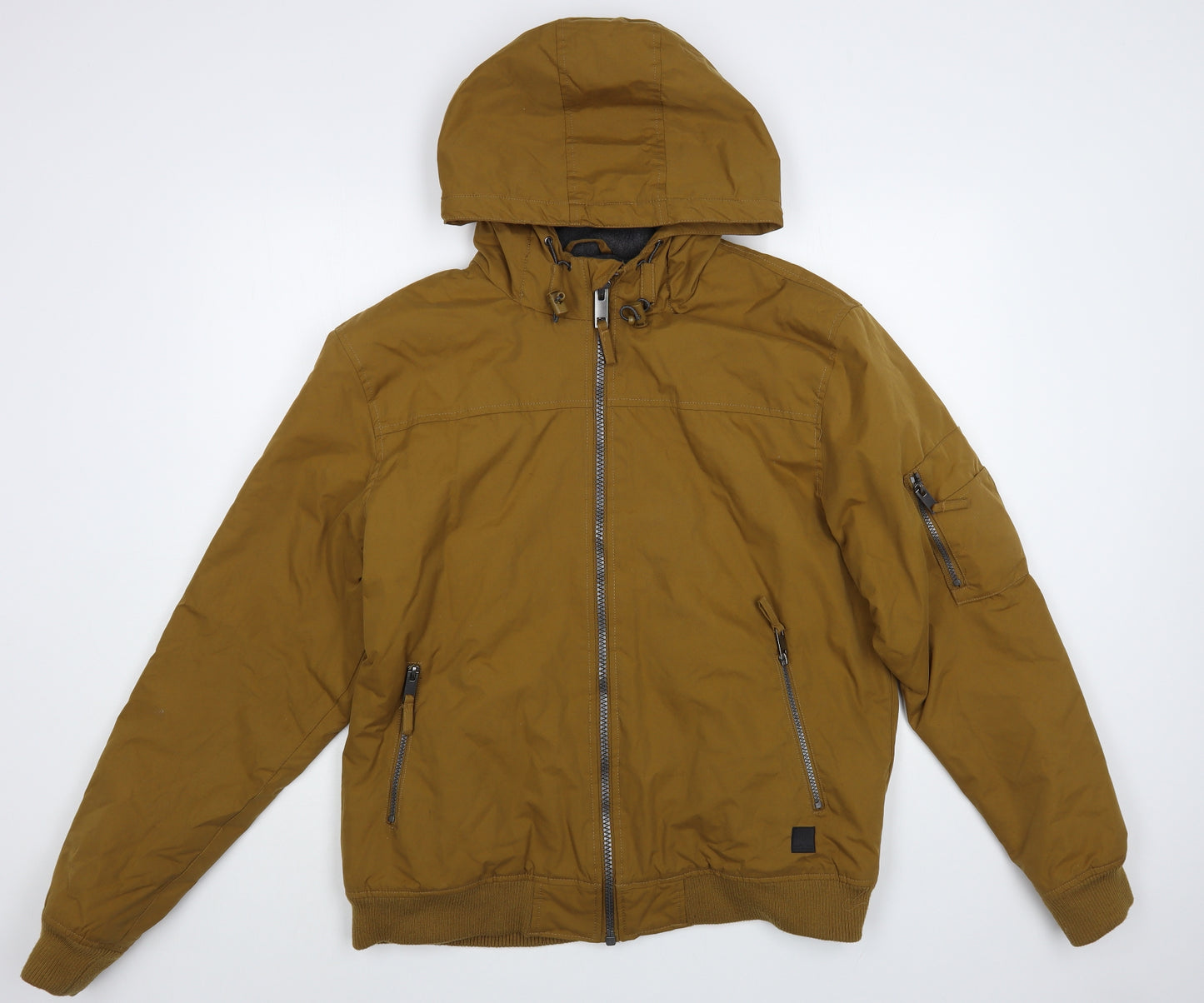 Cedarwood State Mens Brown Puffer Jacket Jacket Size L Zip