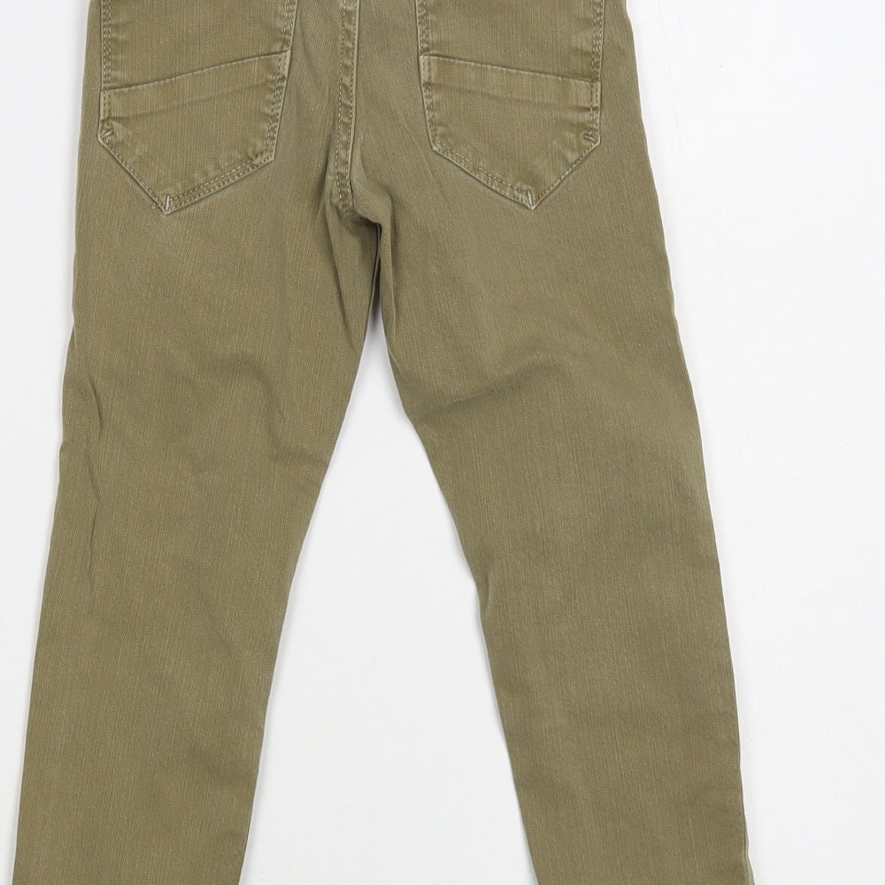 NEXT Boys Green Cotton Straight Jeans Size 5 Years Regular Button