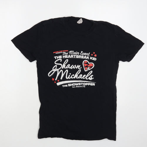 Gildan Mens Black Cotton T-Shirt Size M Crew Neck - The Heartbreak Kid