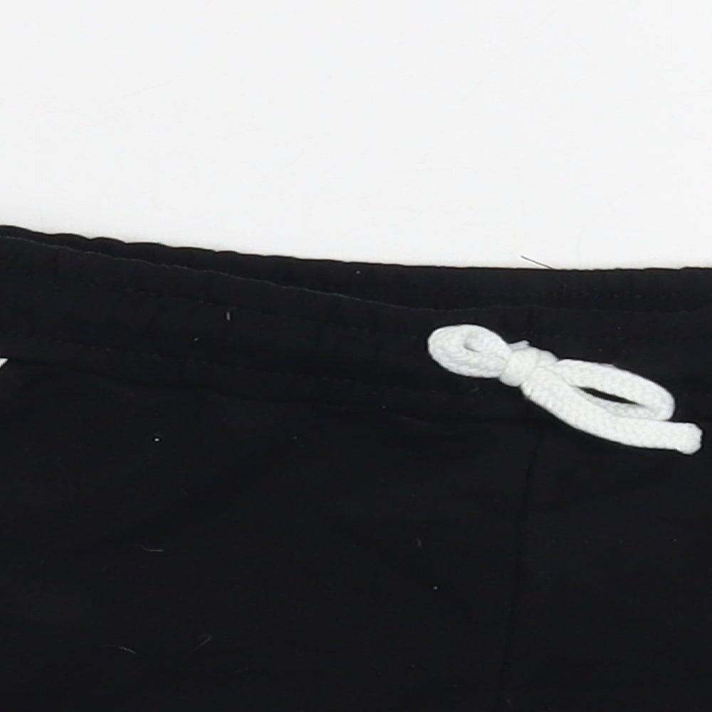 Primark Girls Black Cotton Sweat Shorts Size 9-10 Years Regular Drawstring