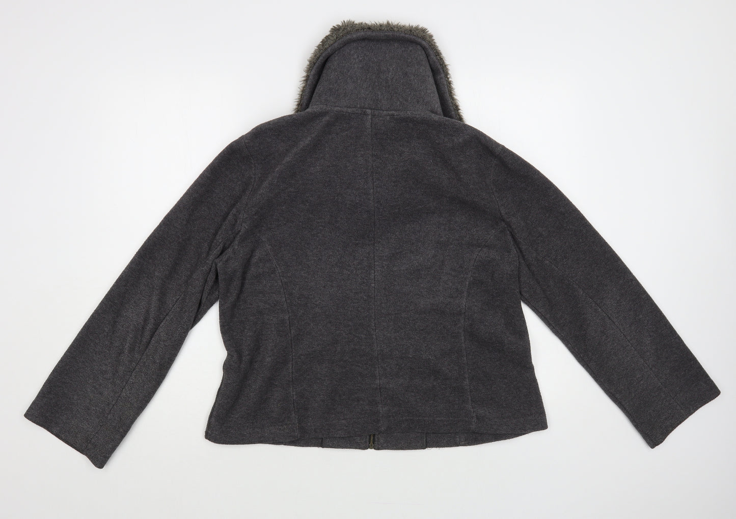 Alex & Co. Womens Grey Jacket Size 16 Zip