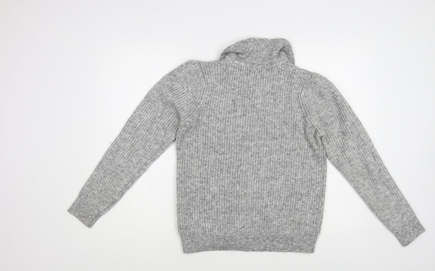 Primark Womens Grey Collared Acrylic Pullover Jumper Size 10