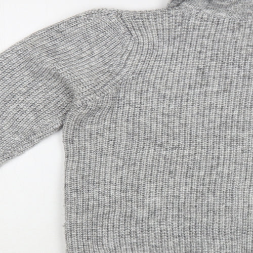 Primark Womens Grey Collared Acrylic Pullover Jumper Size 10