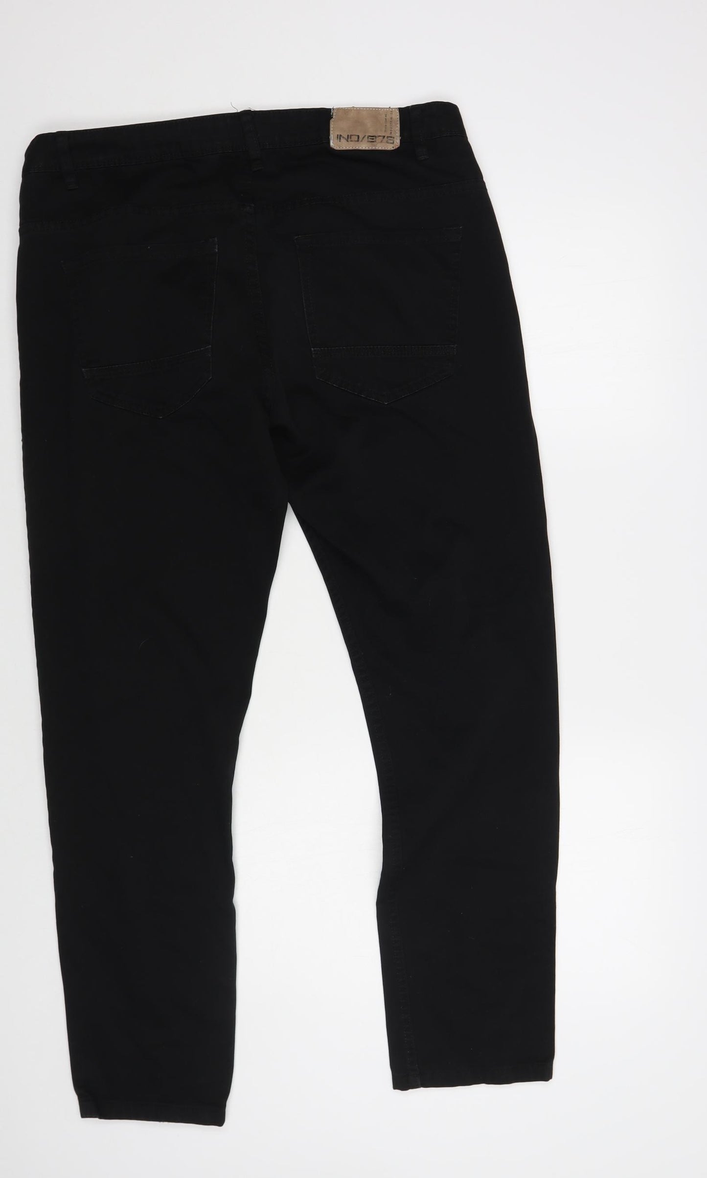 Industralize Mens Black Cotton Straight Jeans Size 34 in L32 in Regular Button