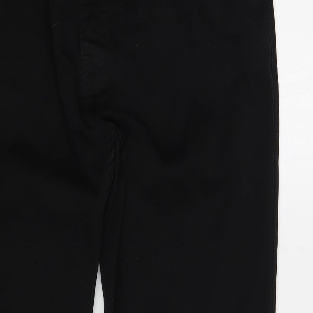 Industralize Mens Black Cotton Straight Jeans Size 34 in L32 in Regular Button