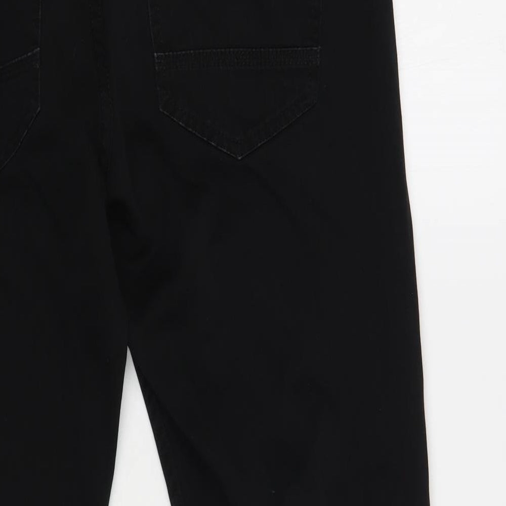 Industralize Mens Black Cotton Straight Jeans Size 34 in L32 in Regular Button