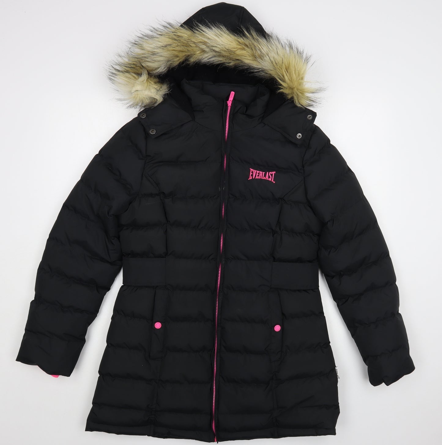 Everlast Womens Black Parka Coat Size 12 Zip