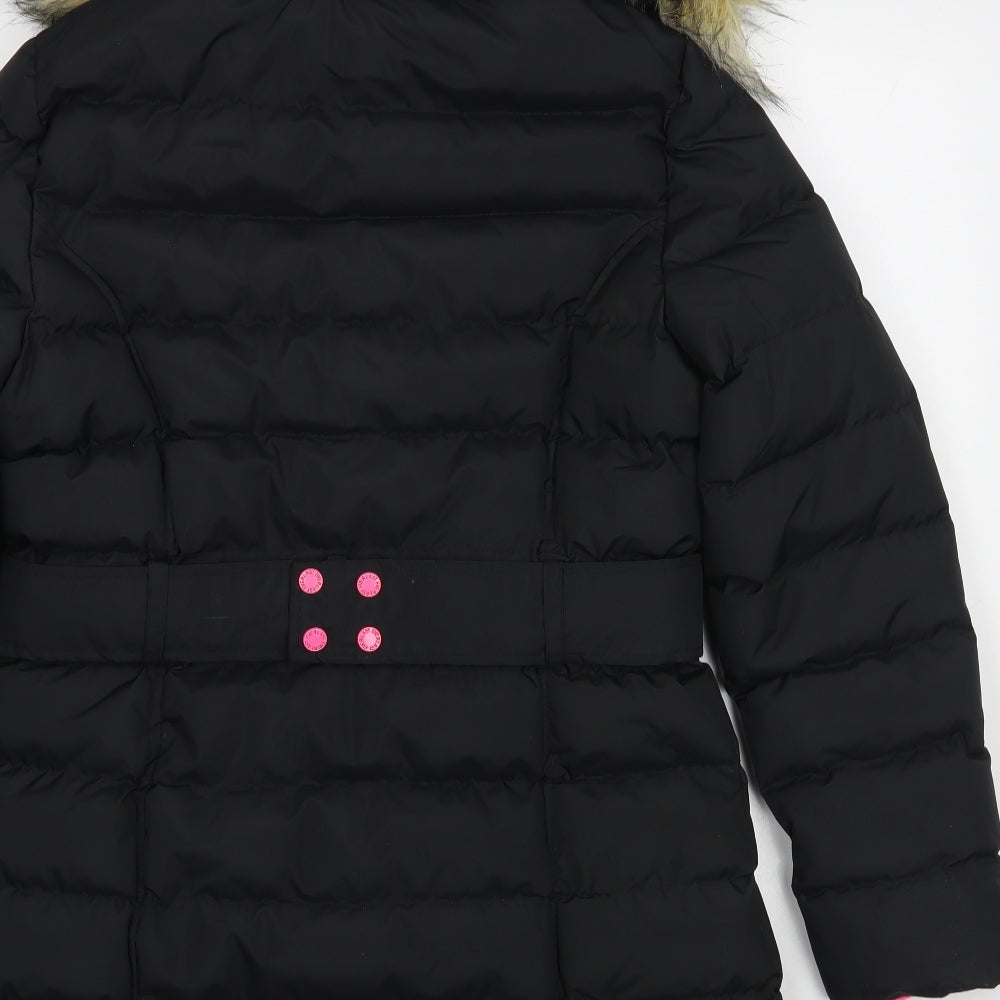 Everlast Womens Black Parka Coat Size 12 Zip