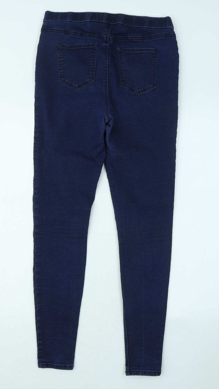 Matalan Womens Blue Cotton Jegging Trousers Size 14 L27 in Regular
