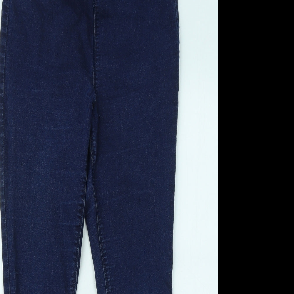 Matalan Womens Blue Cotton Jegging Trousers Size 14 L27 in Regular