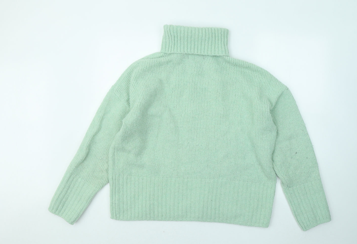 F&F Womens Green Roll Neck Polyester Pullover Jumper Size M