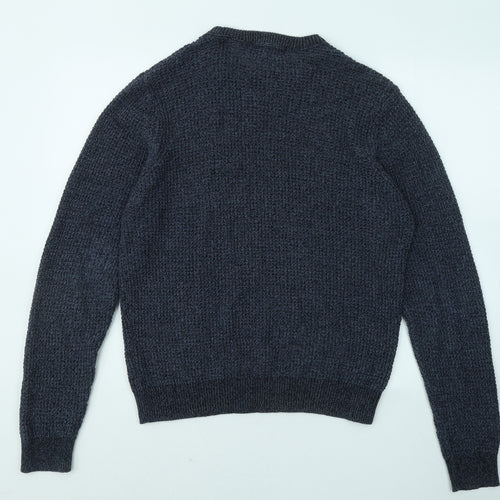 Primark Mens Blue Round Neck Cotton Pullover Jumper Size M