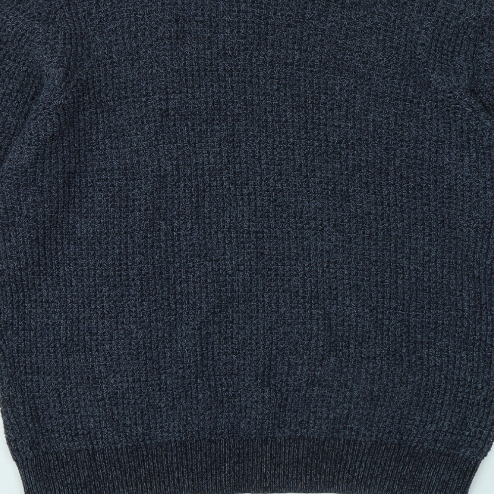 Primark Mens Blue Round Neck Cotton Pullover Jumper Size M