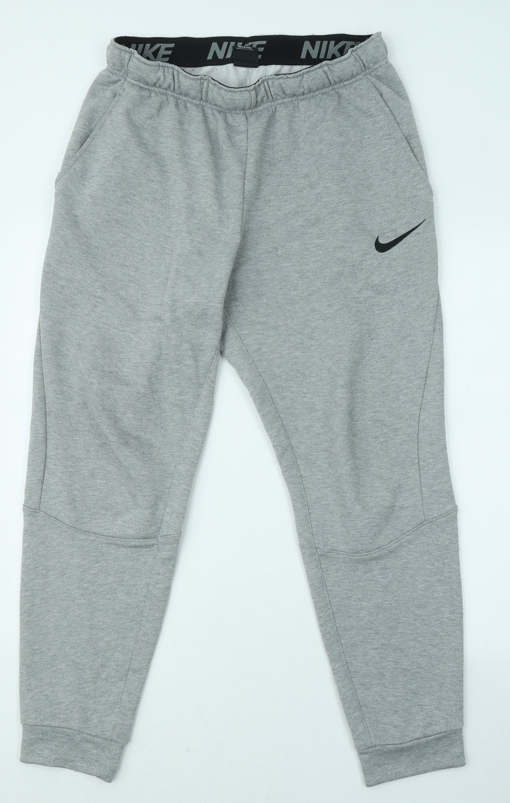 Nike Mens Grey Cotton Jogger Trousers Size M L25 in Regular
