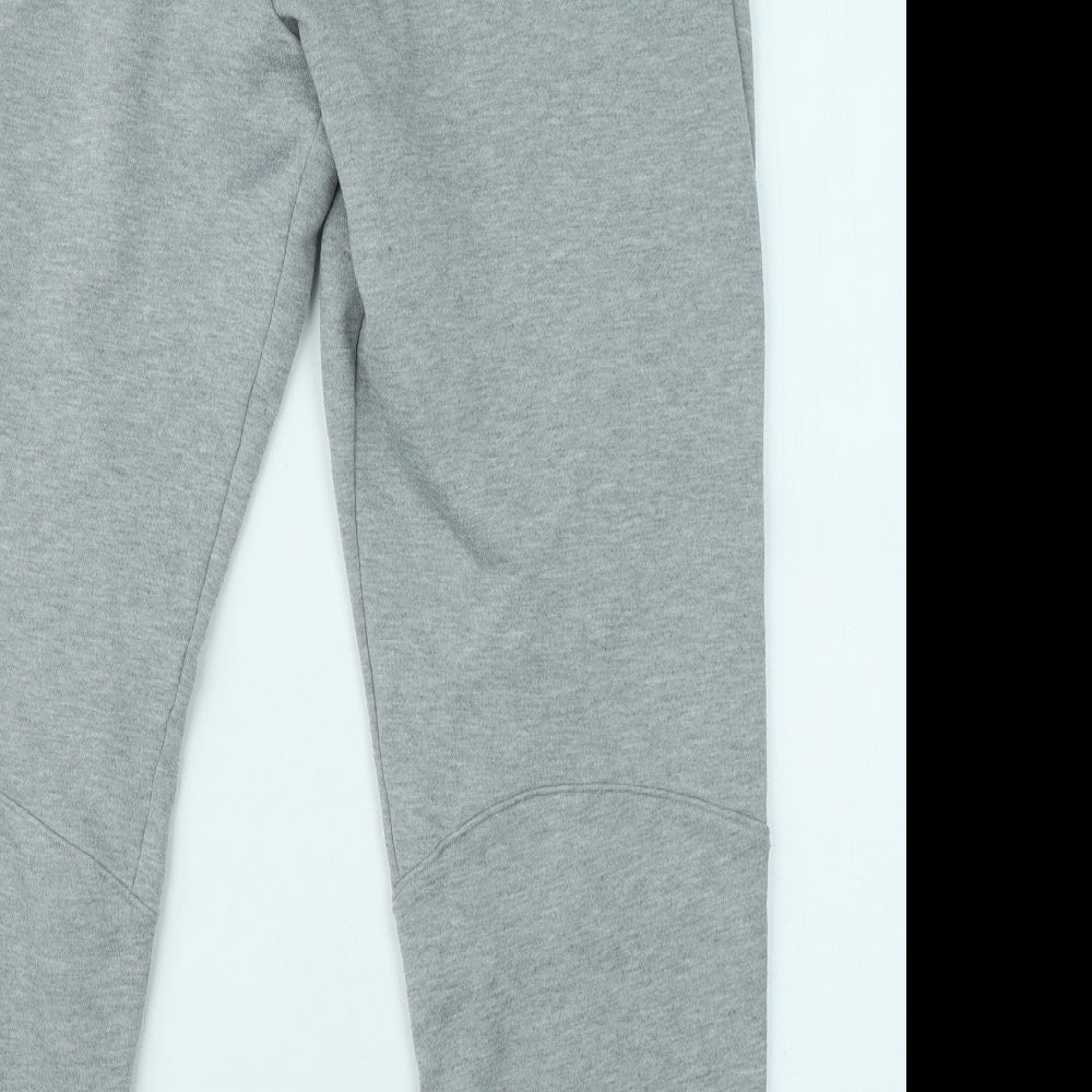 Nike Mens Grey Cotton Jogger Trousers Size M L25 in Regular