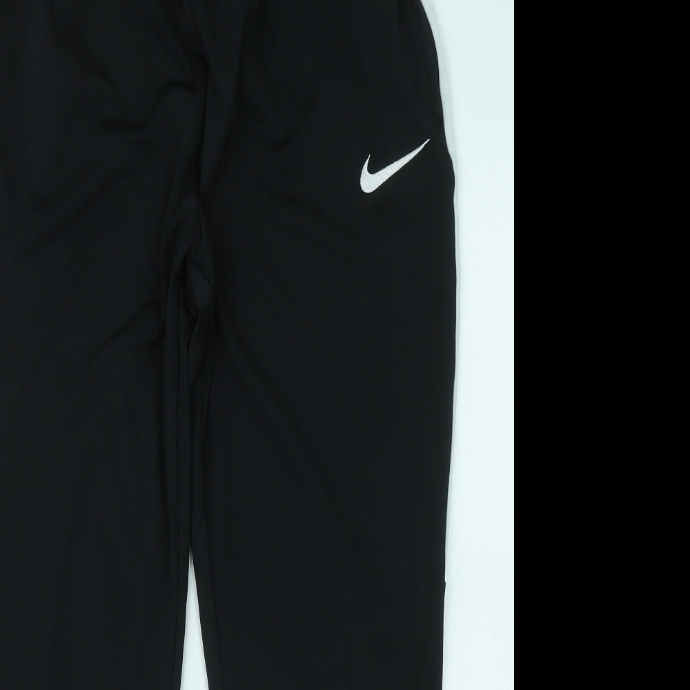 Nike Mens Black Polyester Jogger Trousers Size L L25 in Regular Drawstring