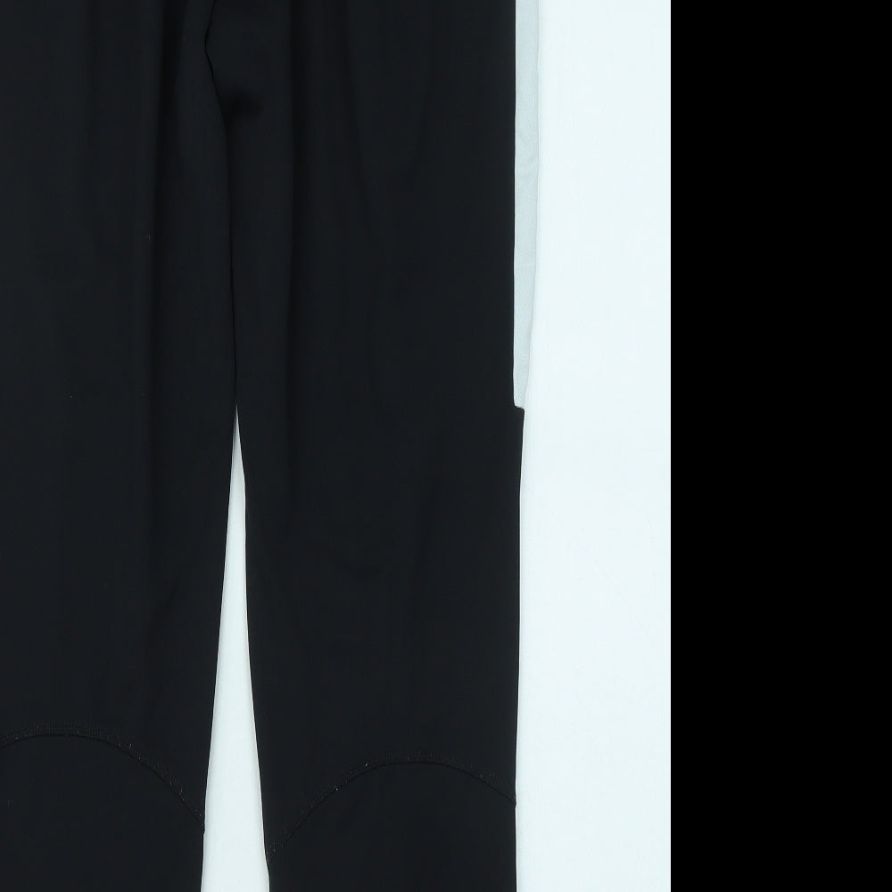 Nike Mens Black Polyester Jogger Trousers Size L L25 in Regular Drawstring