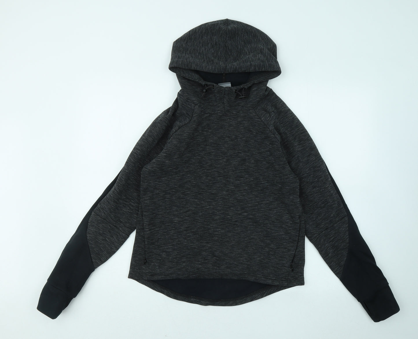 PUMA Womens Grey Cotton Pullover Hoodie Size 10