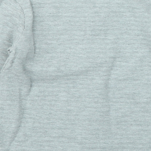 Carter's Boys Grey Cotton Basic T-Shirt Size 4 Years Round Neck Button
