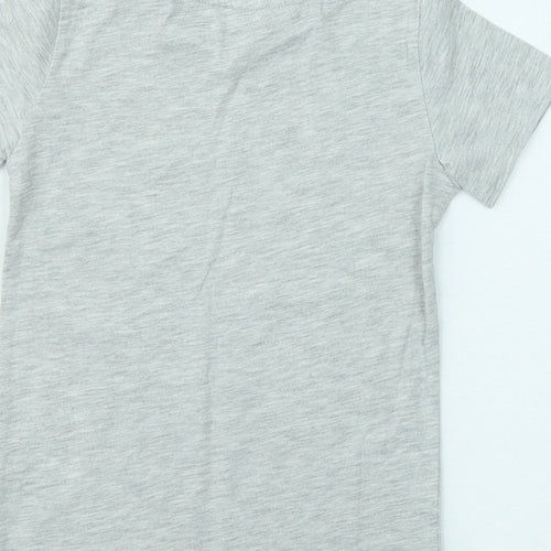 Dunnes Stores Boys Grey Polyester Basic T-Shirt Size 3-4 Years Round Neck - Gaming
