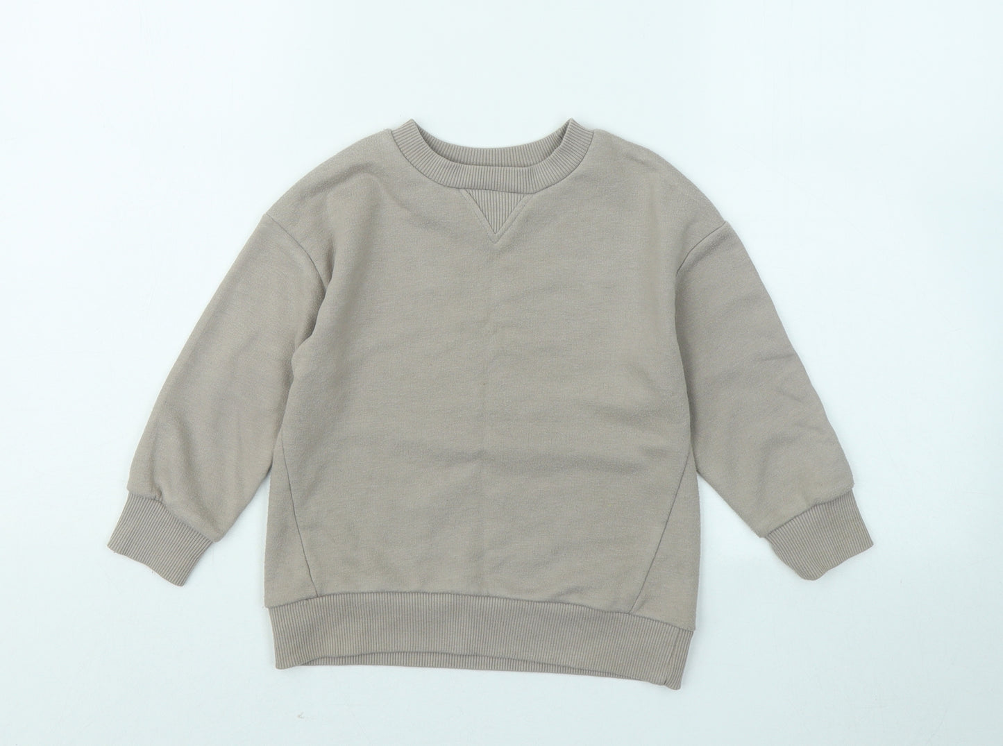 Dunnes Stores Boys Beige Polyester Pullover Sweatshirt Size 3-4 Years - Staying Happy Always Good Thoughts