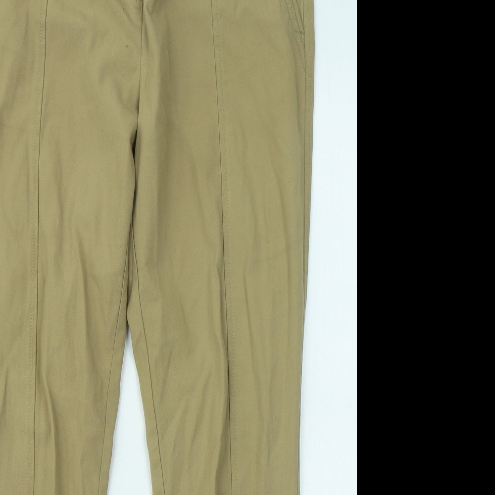 River Island Womens Beige Polyester Chino Trousers Size 14 L26 in Regular