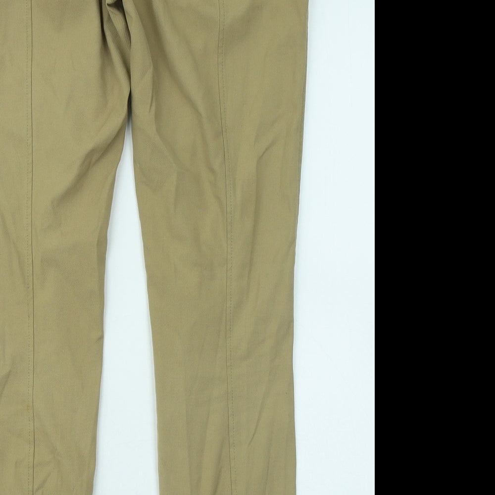 River Island Womens Beige Polyester Chino Trousers Size 14 L26 in Regular