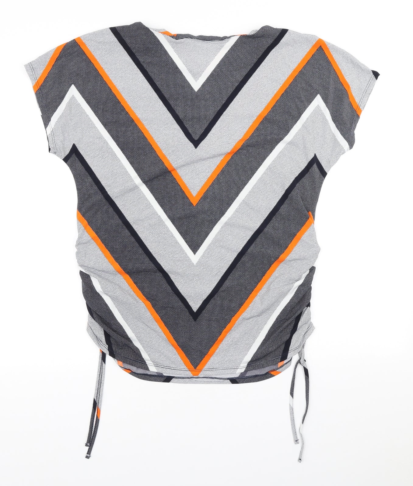 Principles Womens Multicoloured Geometric Polyester Basic T-Shirt Size 18 Scoop Neck - Ruched sides