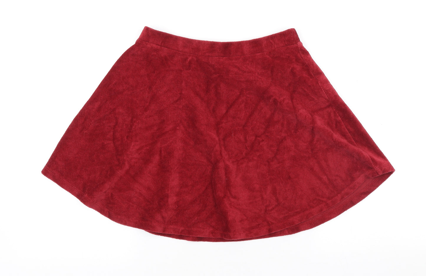FOREVER 21 Womens Red Cotton Skater Skirt Size S