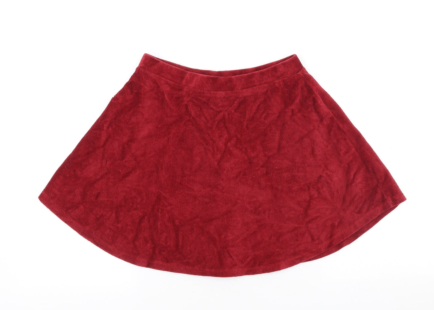 FOREVER 21 Womens Red Cotton Skater Skirt Size S