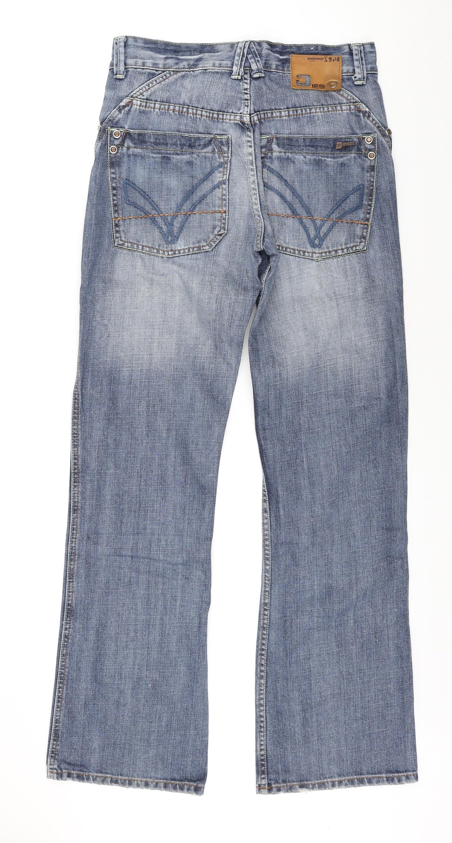 Diesel Mens Blue Cotton Straight Jeans Size 30 L34 in Regular Button