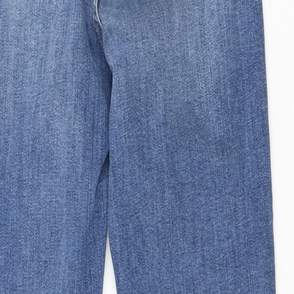 Denim & Co. Womens Blue Cotton Skinny Jeans Size 6 L27 in Regular Button