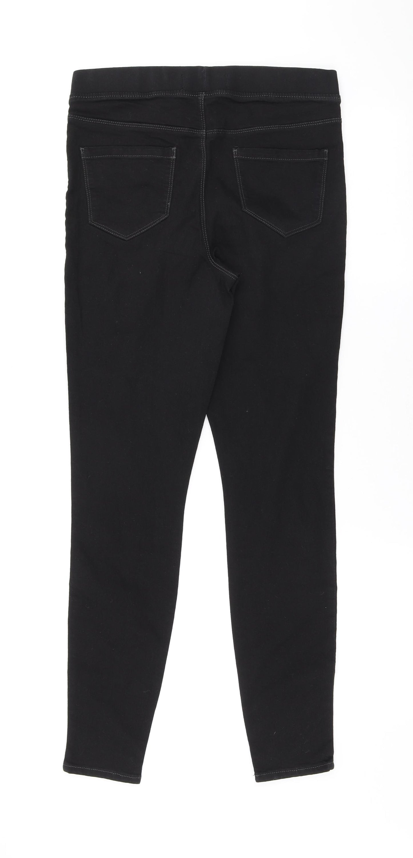 Pep&Co Womens Black Cotton Jegging Jeans Size 10 L28 in Regular
