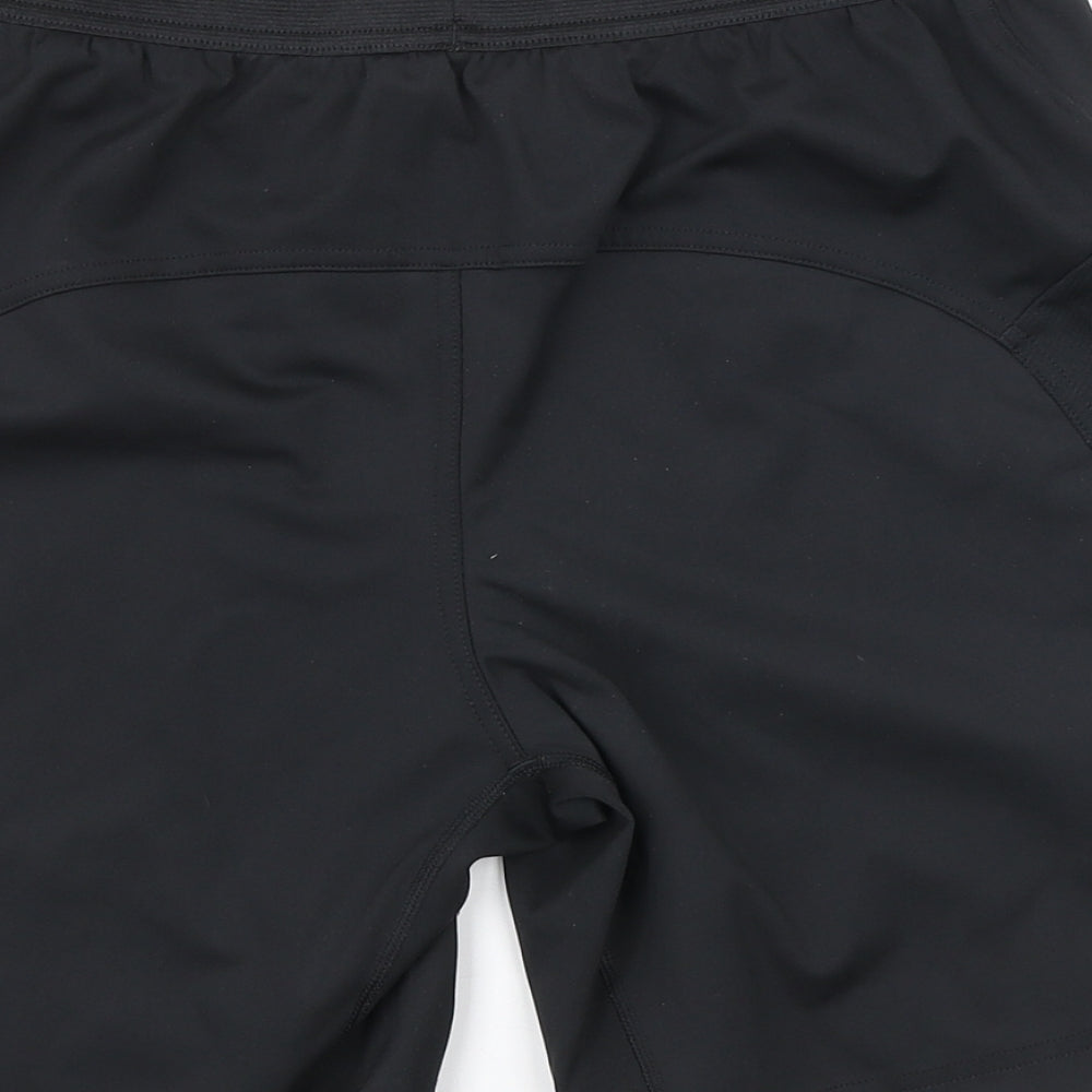 adidas Boys Black Polyester Sweat Shorts Size 13-14 Years Regular Drawstring