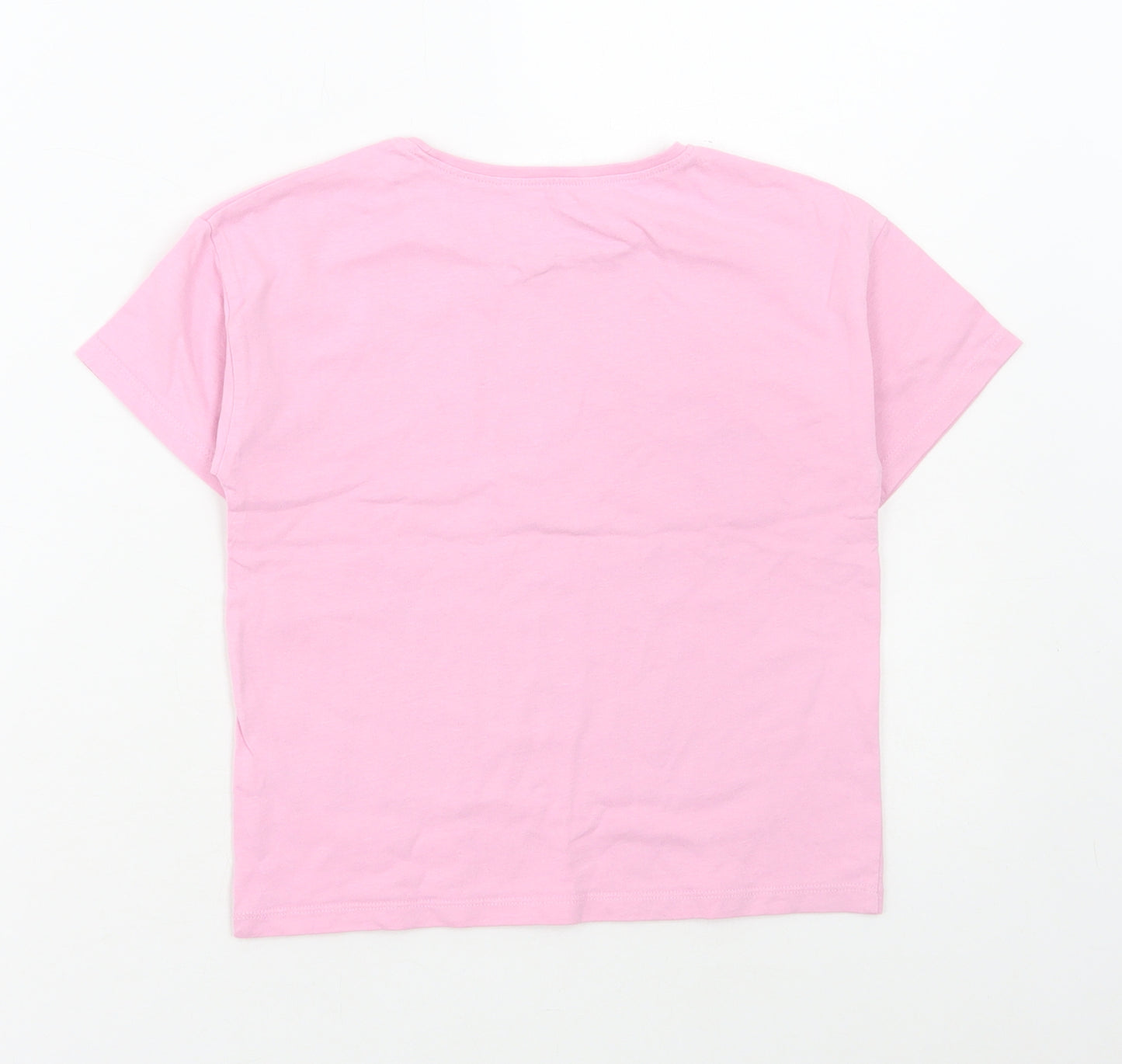 NEXT Girls Pink Cotton Basic T-Shirt Size 5-6 Years Round Neck Pullover - My Little Pony