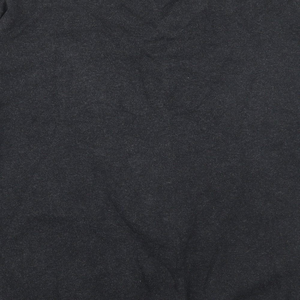 F&F Mens Grey V-Neck Cotton Pullover Jumper Size XL
