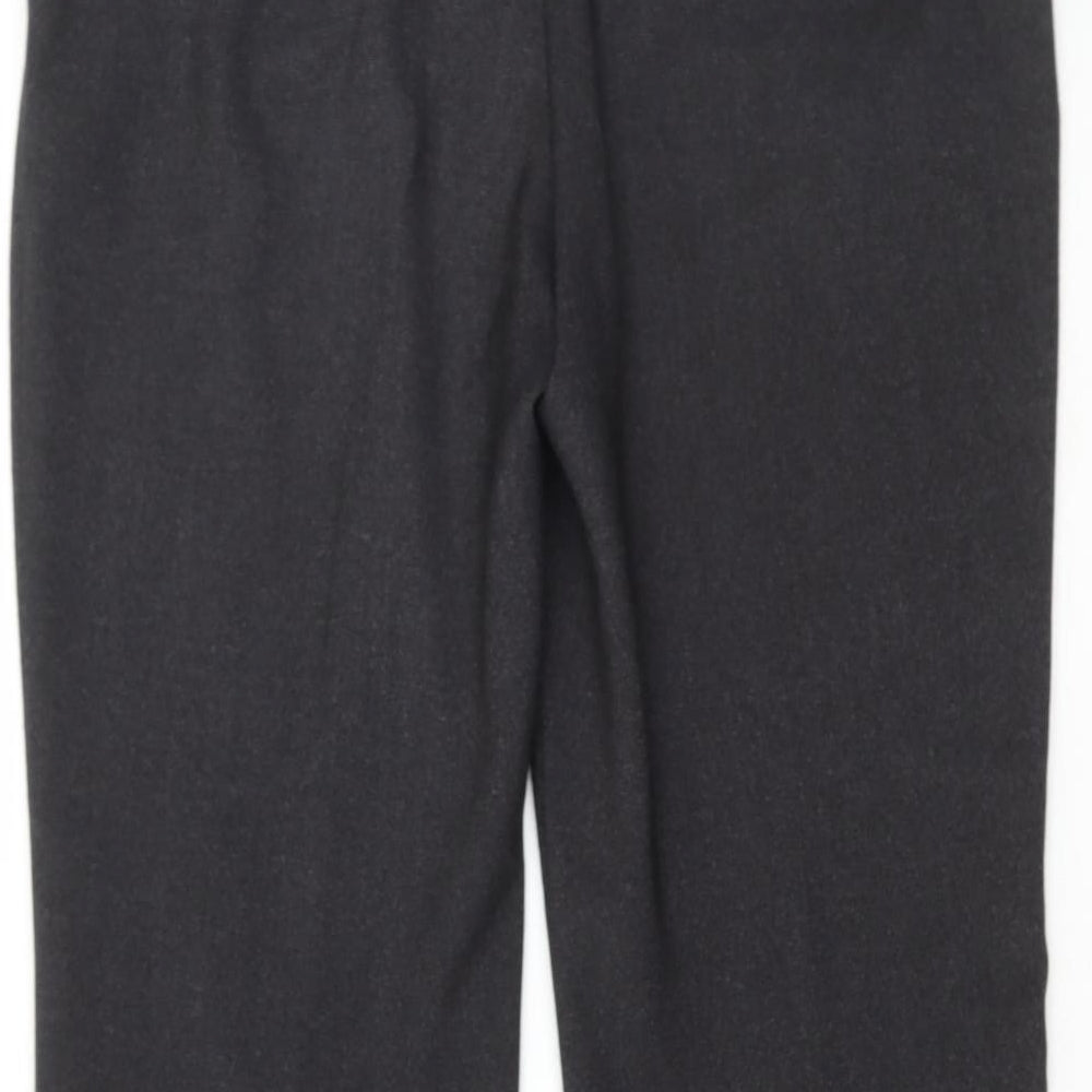 NEXT Womens Grey Polyester Trousers Size 14 L30 in Regular Zip