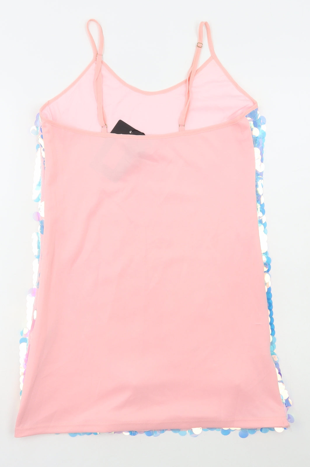 PRETTYLITTLETHING Womens Pink Polyester A-Line Size 10 Scoop Neck Pullover