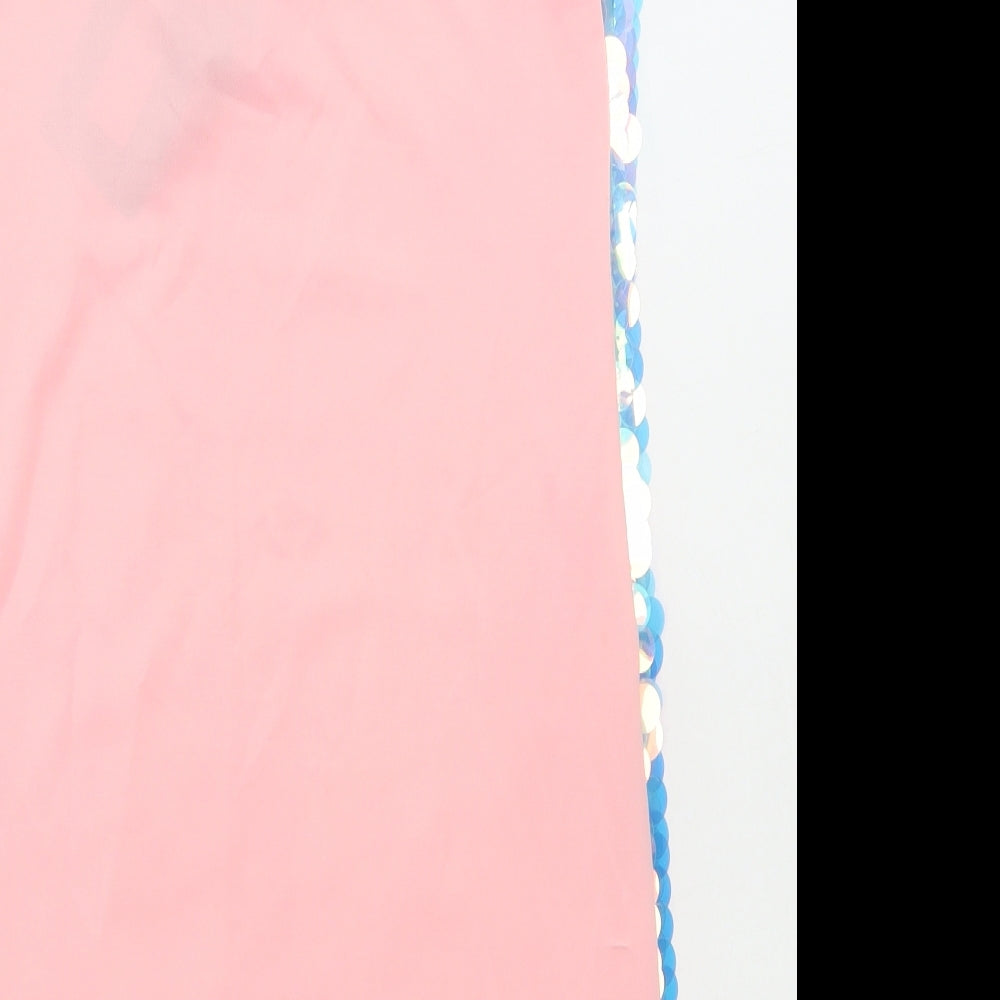 PRETTYLITTLETHING Womens Pink Polyester A-Line Size 10 Scoop Neck Pullover