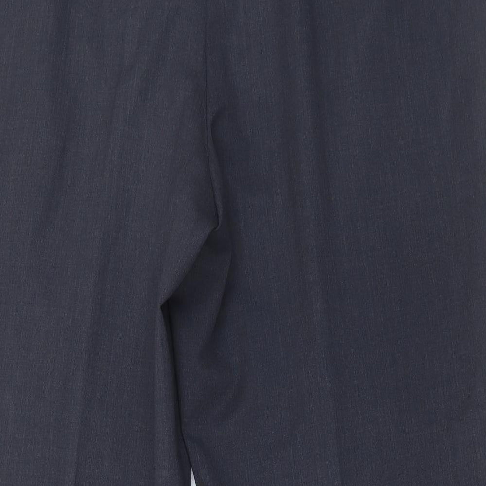 Heineke & Klaproth Mens Grey Polyester Trousers Size 44 in L30 in Regular Button