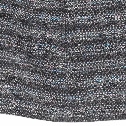 New Look Womens Multicoloured Geometric Cotton Mini Skirt Size 12 Zip