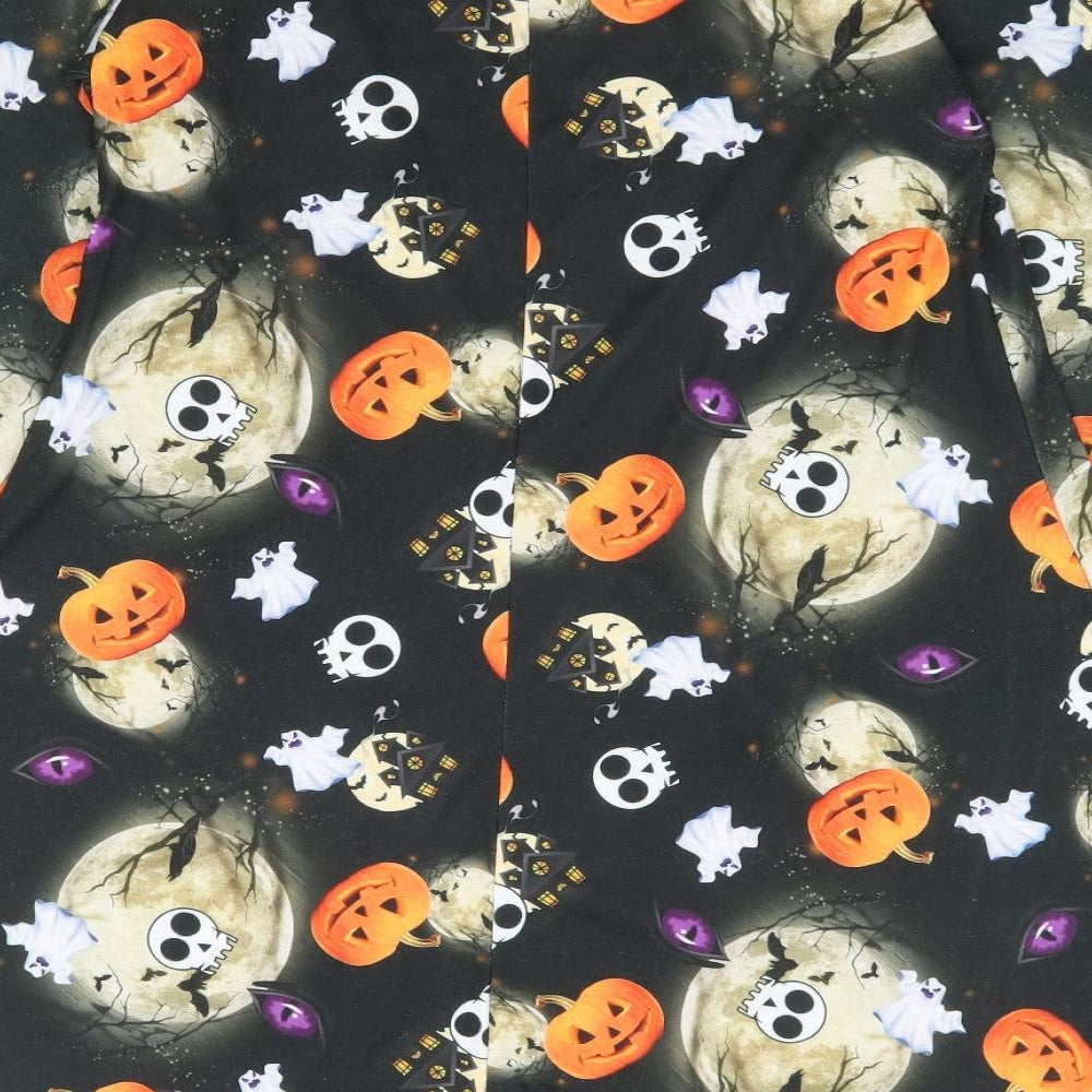 Be Jealous Womens Multicoloured Geometric Polyester Skater Dress Size S Round Neck Pullover - Halloween